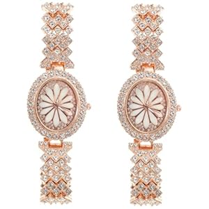 USHOBE 2 Stuks Dameshorlogeband Miss Mozaïek Quartz