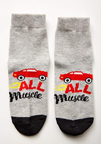 Spotted Zebra Boys' Kids Cotton Crew Socks, 12-Pack Moto, X-Small #TOP1