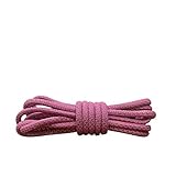 VASGO Sport Round Shoe Laces Reflective, for Sport Sneakers Skates Boots Trainer Sneaker Basketball Shoes [10 Different Lengths Thick 12 Colors] (47inches / 120cm, Rose Red)