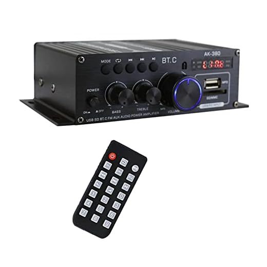 AK380 Portátil 400W x2 Amplificador de Potência de Áudio 2.0 CH 2-Canal de 5.0 Amplificador de Som para Sistema PA