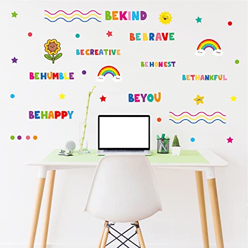 Colorful Inspirational Wall Decals Motivational Sticker Positive Saying Wall Decals Inspirational Lettering Quote Sticker For Kids Classroom Playroom Bedroom Nursery Wall Decor #TOP4