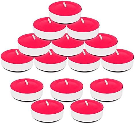 Invero 60 Pack of Fragranced Tea Light Scented Candles - 2.5 Hours Burn Time - Includes Fresh Berries, Fresh Peach, Wild Lavender, Indulgent Vanilla, and Mountain Spring Fragrances