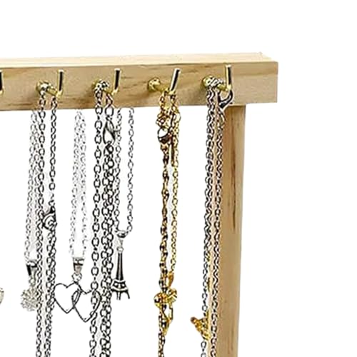 Soporte para collares antienredos con ganchos de madera para solucionar el caos en tu cómoda 8