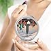FekiLoot Love from New York Makeup Mirror Portable Ultra Slim Pocket Mirror Folding Handheld Travel Mirrors Compact Mini Round Beauty Mirrors for Home Camping