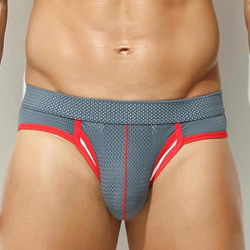 Men's Jockstrap Bikini Pouch Sport Panties, Sexy Mesh Hollow Out Stretch G-String Low Rise Comfy Breathable Panties2