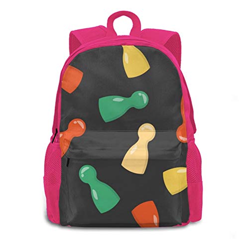 3d colorido juego chips ocasionales mochila Daypacks Bookbag para mujeres hombres niños