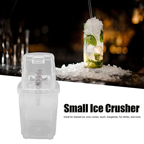 Manual Ice Crusher Portable Ice Crusher Hand Crank Ice Crusher Ice Shaver and Snow Cone Machine Manual Ice Grinder Ice Chopper for Fast Coarse(Transparent) - Image 6