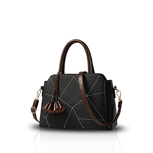 Sac à main rose pour femmes WolFum : cabas chic et grand sac bandoulière double confort