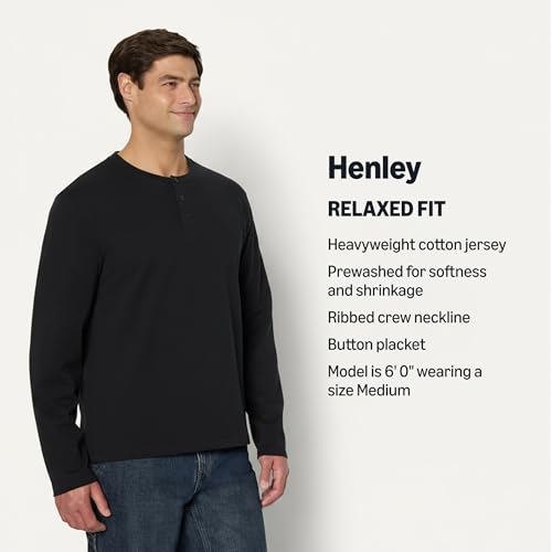 Image of Amazon Essentials Men's Long-Sleeve Henley Shirt