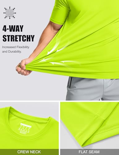 Image of MAGCOMSEN Men's Short Sleeve T-Shirt Quick Dry UPF 50+ Athletic Running Workout Fishing Top Tee Performance Shirts