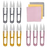 Rimoev 9 Pcs Thread Cutter, 4.26 inch Sewing Scissors Thread Snips, High-Carbon Steel Small Snips Trimming Nipper Great for Stitch, Mini DIY Supplies, Yarn Scissors, Knitting