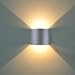 Produktbild ETiME LED Wandleuchte außen Wandlampe Wasserdicht Mit Einstellbar Abstrahlwinkel IP65 LED Wandbeleuchtung innen Warmweiß (Rund Grau 7W)