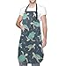 Fartuchy dla mężczyzn kobiet, fartuchy z kieszeniami, żółwie morskie zielone fartuchy dla dorosłych wodoodporne śliniaki kuchenne do domu ogrodu 80 x 60 cm