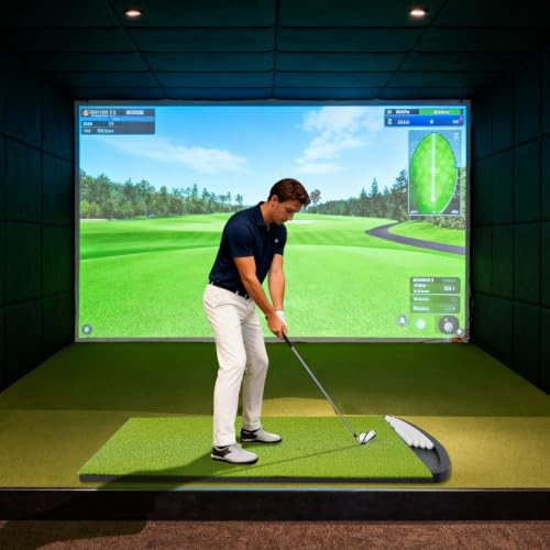 Integrated Golf Hitting Mat with Curved Ball Tray 5x4ft 26mm - image 7