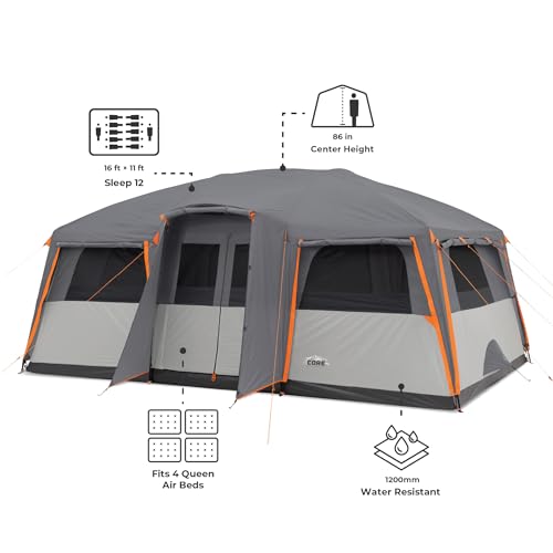 CORE 12 Person Multi-Room Cabin Tent