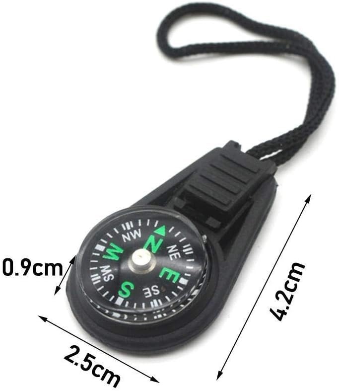 Black Orienteering Compass,Hiking Backpacking Compass,Survival Compass, Tactical Survival Compass with Lanyard,Sighting Map Compass,Pocket Compass for Kids,Portable Compass for Navigation Compasses
