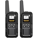 Gaswei G2pro Heavy Duty Walkie Talkies 2 Watt- Waterproof, Shock Resistant, Long Range & Rechargeable Two-Way Radio with VOX Long Range for Job Site 2 Pack (Black)