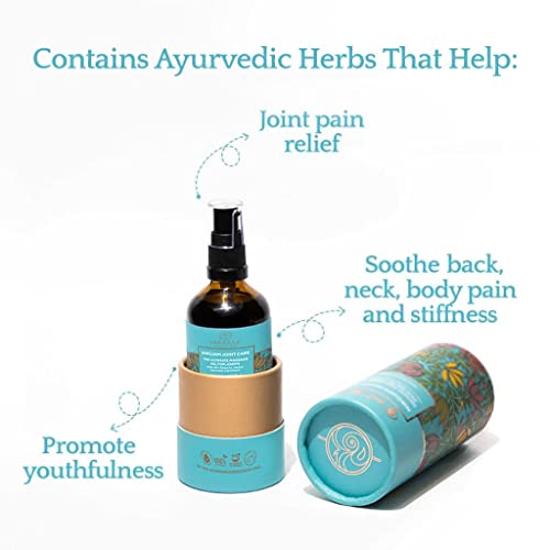 Varaasa Nirujam Joint Care I The Ultimate Massage Oil For Joints | Non-Sticky Full Body Oil | With 40+ Powerful, Herbal, Ayurvedic Ingredients | For Joint, Neck, Back, Knee Pain | 100% Natural | 100 ml