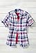 Woman Within Plus Size Short-Sleeve Button Down Seersucker Shirt - M, Red White Blue Plaid