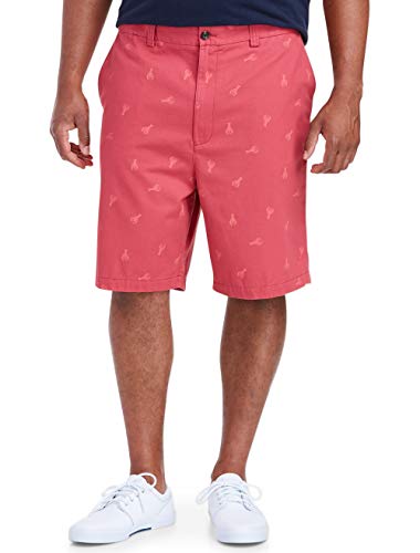 Amazon Essentials Men's Classic-fit Flat-Front Short fit by DXL, Washed Red Lobster, 60