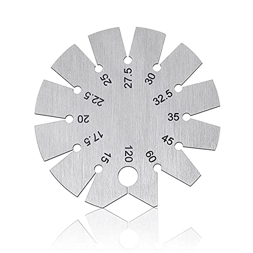 pizarra Bevel Gauge Gauge Round Shape Knife Finder Knife Blade Gauge 15-120° for Measuring Knife