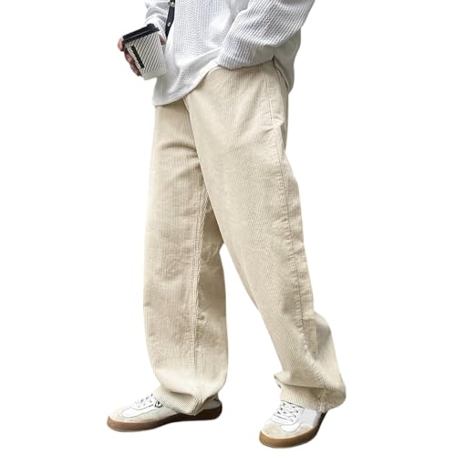 FQZWONG Men's Casual Pants Drawstring Elastic Waist Baggy Sweatpants Y2K Lightweight Loose Wide Leg Long Pants with Pocket