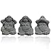 Produktbild DRULINE 3er-Set Statuen Buddha Figuren 11 x 11,5 x 9,5 cm Grau