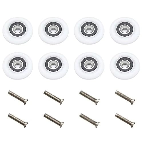 Ruedas Para Puerta de Ducha, Poleas de Ducha, Ruedas Para Puerta Corredera, 8 Piezas Piezas de Repuesto para Cabinas de Ducha, Ruedas de Repuesto para Puerta de Ducha, Ruedas para Cuarto de Baño