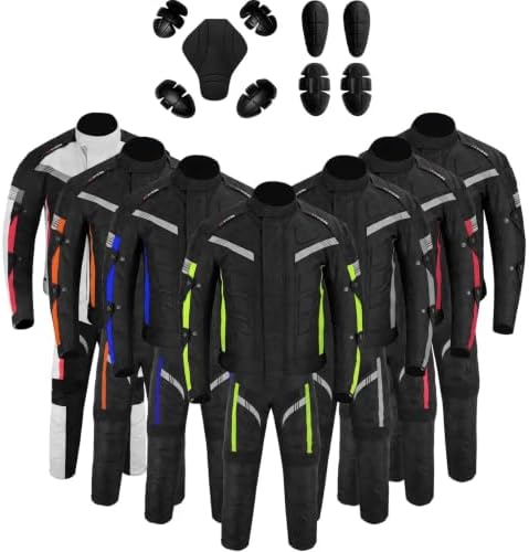 Menโs 2-Piece Motorcycle Riding Suit โ Waterproof CE Armoured Jacket & Pants | All-Weather Cordura Gear