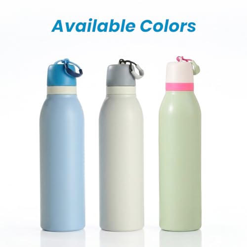 Image of HomeEssentials 700ml Stainless Steel Water Bottle: 3-Layer Insulated Hot & Cold Flask - Leakproof Design - Premium Sports Bottle for School, Office & Home - Sleek Durable Hydration (Blue)