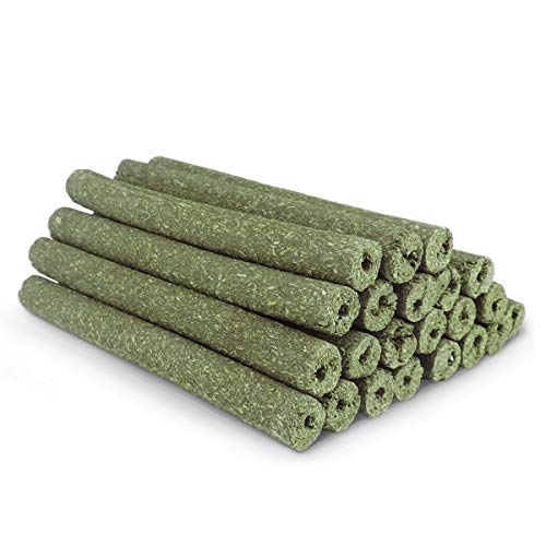 YouJia 30Pcs Timothy Hay Sticks Natural Grass Chew Sticks Toys for Rabbits Guinea Pig Hamster Chinchilla Gerbil and Other Small Animals