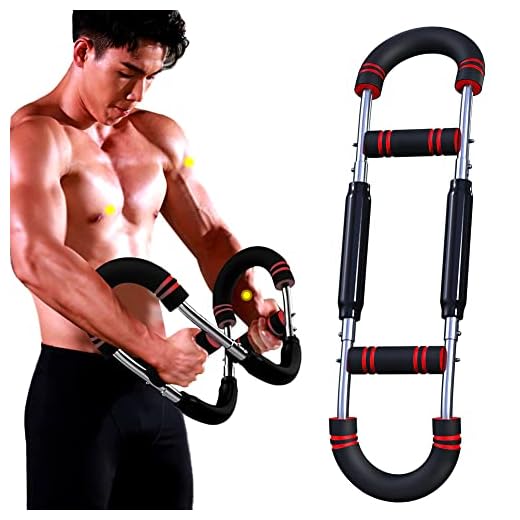XINRUI U Shape Twister Arm Exerciser, Home Chest Expander, Biceps, Triceps, Forearm, Inner Thighs & Shoulder Muscle Fitness Equipment, Arm Strength Training Workout Machine (110-132 lbs)