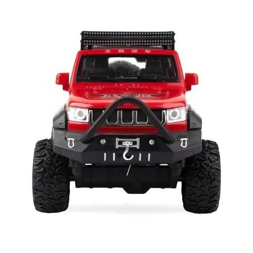 Image of Metal Pull Back Diecast Car 1:32 BIAC Motor Jeep Model Pull Back Car Model with Sound Light Boys Gifts Toys for Kids【Pack of 1】,multicolor