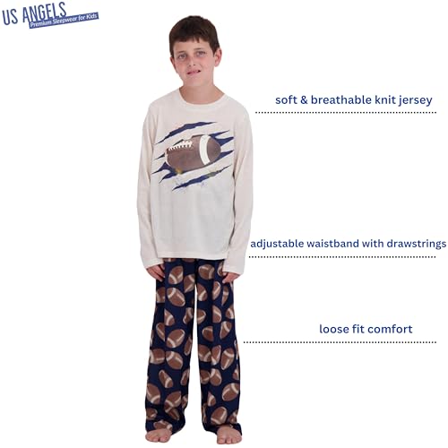 Boys Pajamas Set, 3-Piece Boys’ Sleepwear Pjs, Loose Fit, Soft, Breathable, Teens and Kids - Size 7-8, 10-12, 14-162