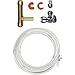 SharkBite Ice Maker Connection Kit, Push to Connect Brass Plumbing Fittings, PEX Pipe, Copper, CPVC, PE-RT, 25024