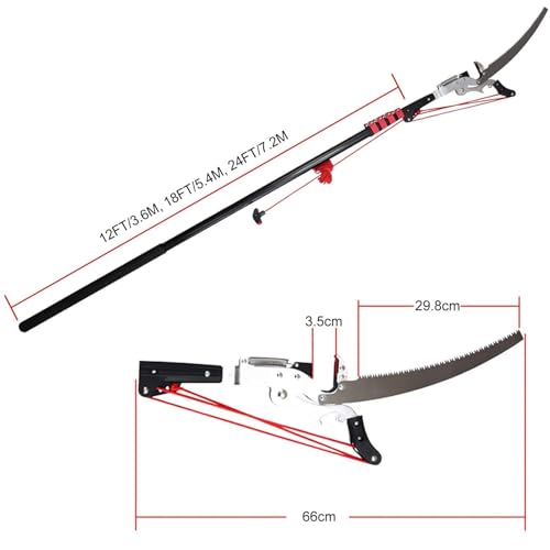 Podadora de árboles extensible para limpiar las ramas altas del jardín familiar sin escalera 3