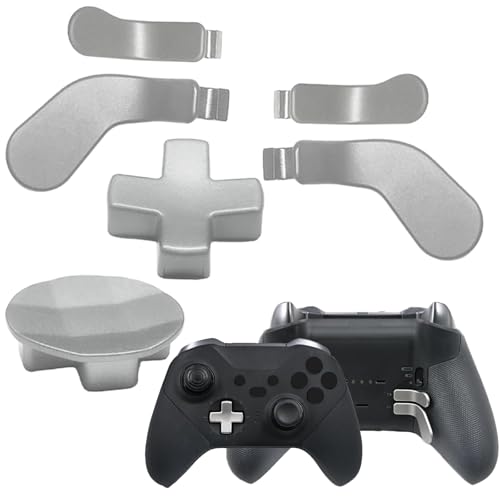 Image of 13 in1 Metal Thumbsticks Accessories for Xbox Elite Controller Series 2 Core, Replacement Paddles Parts Repair Kit for Elite Series 2 Core Controller with 6 Swap Joystick, 4 Paddles,2 D-Pads,1 Tool(Silver) [video game]