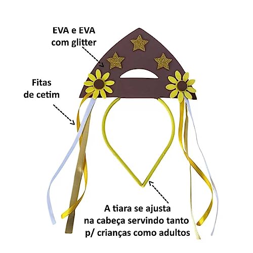 Tiara Junina Cangaceira Girassol