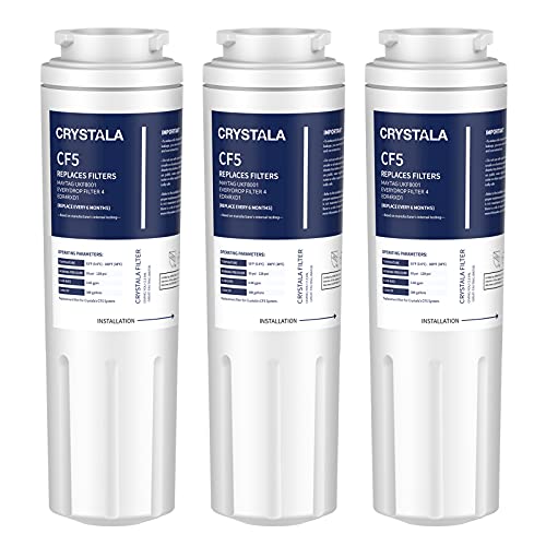 Crystala Filters UKF8001 Water Filter, Compatible with Refrigerator Water Filter Whirlpool 4396395, Filter 4, Maytag UKF8001, EDR4RXD1, UKF8001AXX, UKF8001P, Puriclean II, 469006,(Pack of 3)