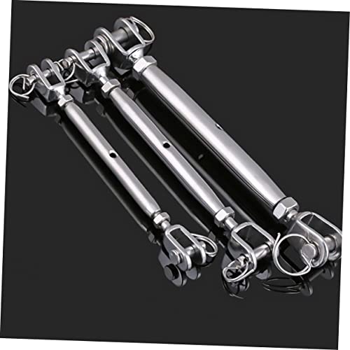 2pcs Heavy Duty Turnbuckle Hooks para Cable de Acero Acero Inoxidable miniatura 6