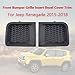 Front Bumper Grille Insert (LH + RH) Compatible With Jeep Renegade 2015-2018 / Center Grille Bezel Outer (Set) / Front Bumper Insert Lower Grill Bezel Cover (1 Pair) Black