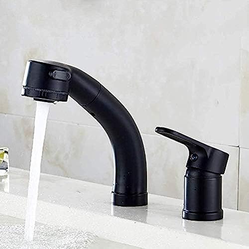 Robinet de cuisine double trou relevable pour nettoyer les grands récipients