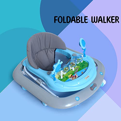 Fun-Ride-Baby-Walker-for-6-to-18-Months-with-Parent-Handle-Rod-Foldable-Activity-Walker-with-Adjustable-Height-and-Parent-Handle-Rod-for-Boys-and-Girls-Blue