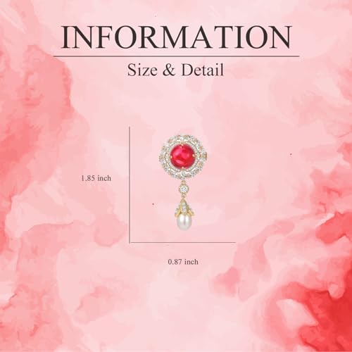 Image of Austrian Crystal Brooch Sparkling Rhinestone Brooch 18k Gold-Plated Birthstone Lapel Pin Jewelry Birthday Gifts for Women