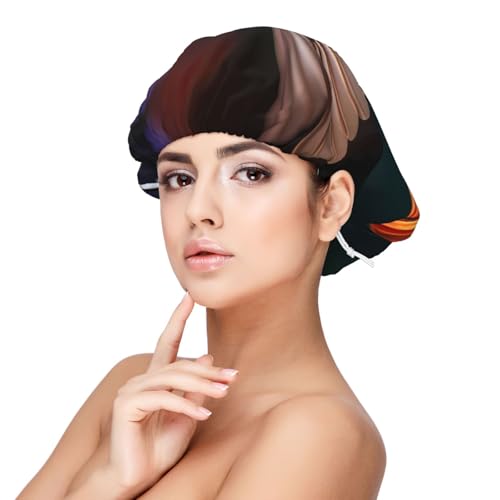 Hummingbirds in Flight - Gorro de dormir de doble capa para mujer con banda elástica fina ajustable, elegante y cómodo, color negro, Negro -, Talla única