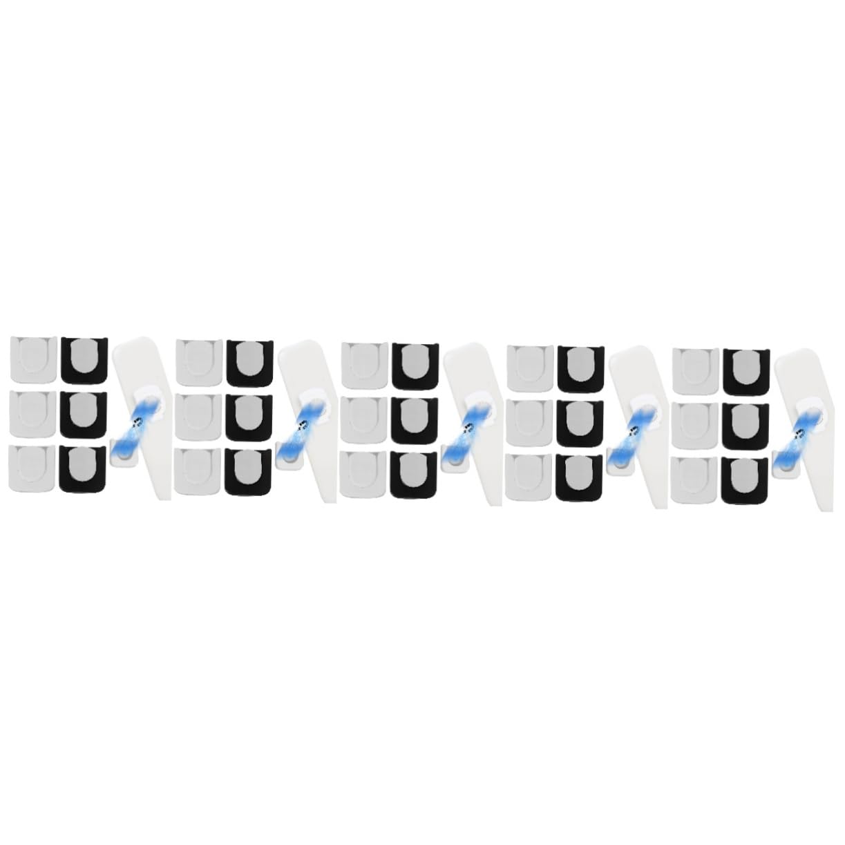Gatuida 5 Set 5 Set Di Fibbie Magnetiche 6 Pezzi Nero/ 3 Pezzi Ciascuno Supporti Per Cavi Supporto Per Telecomando Supporto Per Controller Della Console Telecomandi Per 6 pezzi * 5