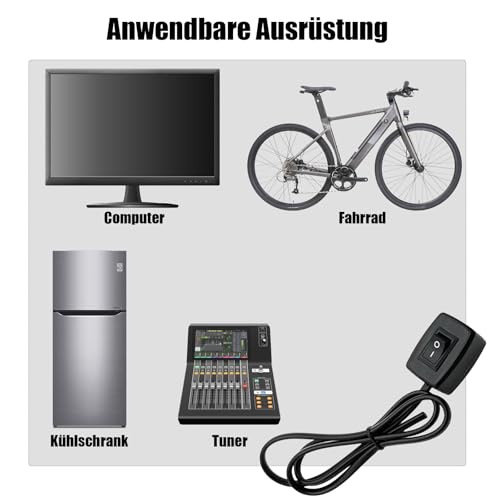 Powice 2 x Kippschalter 12V mit Selbstklebender Rückseite, 3 A 12 V/24 V Schalter mit 75 cm Kabel, 12 V Kippschalter für die Steuerung der Autolichtelektronik