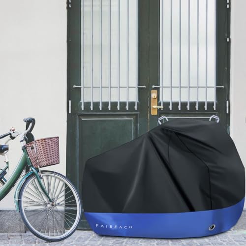 Faireach Funda Bicicleta Exterior Impermeable, Cubierta Bicicleta con Tejido OXFORD Premium, Anti Polvo Lluvia Nieve UV Cubierta para Bicicleta Eléctrica de Montaña Carretera