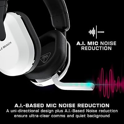 Turtle Beach Stealth 600 Wireless Multiplatform Amplified Gaming Headset for Xbox Series X|S, Xbox One, PC, PS5, PS4, Mobile Bluetooth, 80-Hr Battery, Noise-Cancelling Mic White