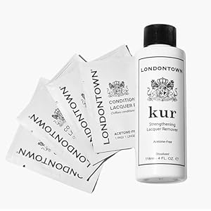 LONDONTOWN Nail Polish Removers – Acetone-Free Lacquer Remover Pads and Conditioning Home & Away Nail Remover Set